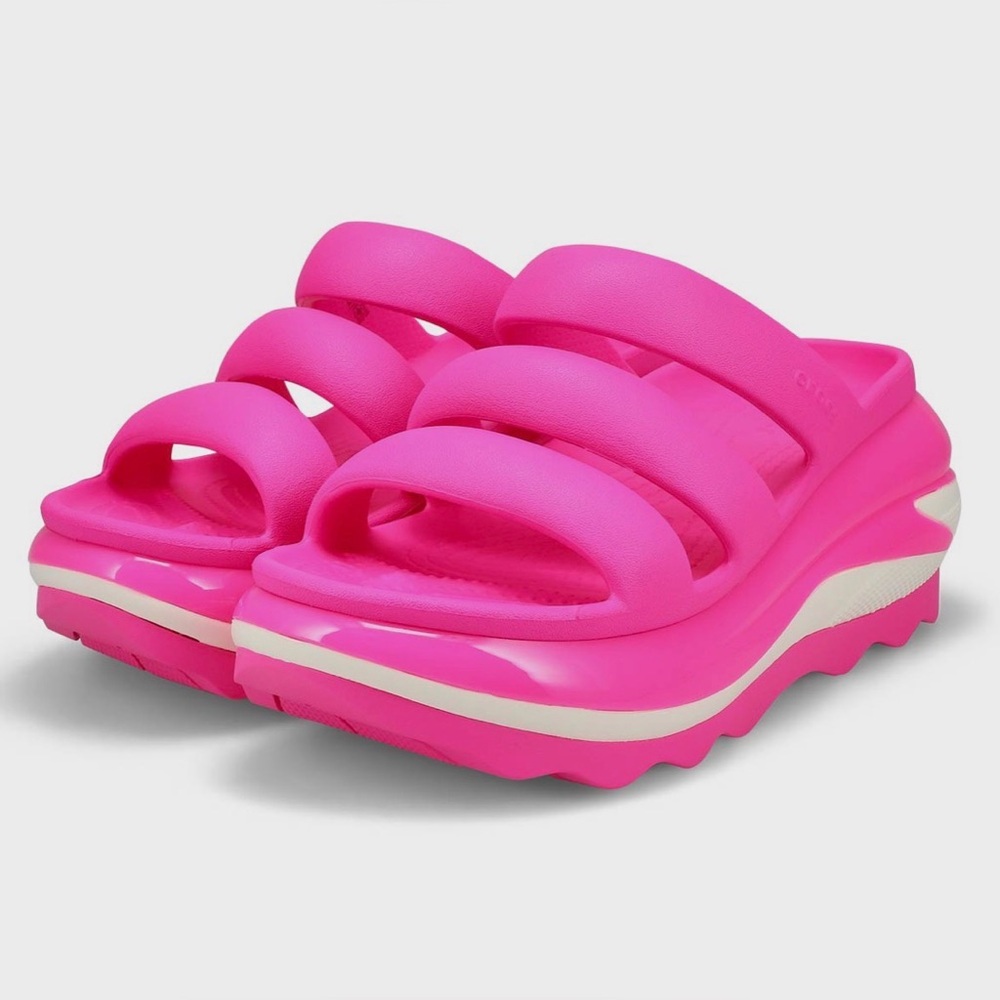 Crocs Mega Crush Triple Strap Crocs women Pink Crush Size 8 - Picture 2 of 4